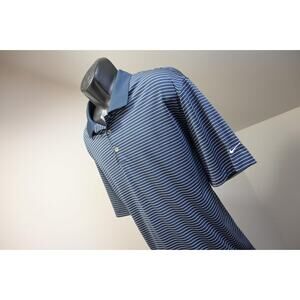 Nike Golf Polo Dri Fit Tour Performance Striped Athletic Golf Shirt Mens Sz 2XL